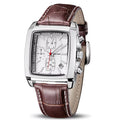 Megir 2026 Brown Leather Strap Quartz Chronograph Watch
