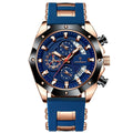 Poedagar 913 Navy Blue Sports Quartz Watch